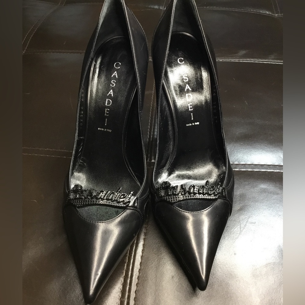 Casadei logo heels